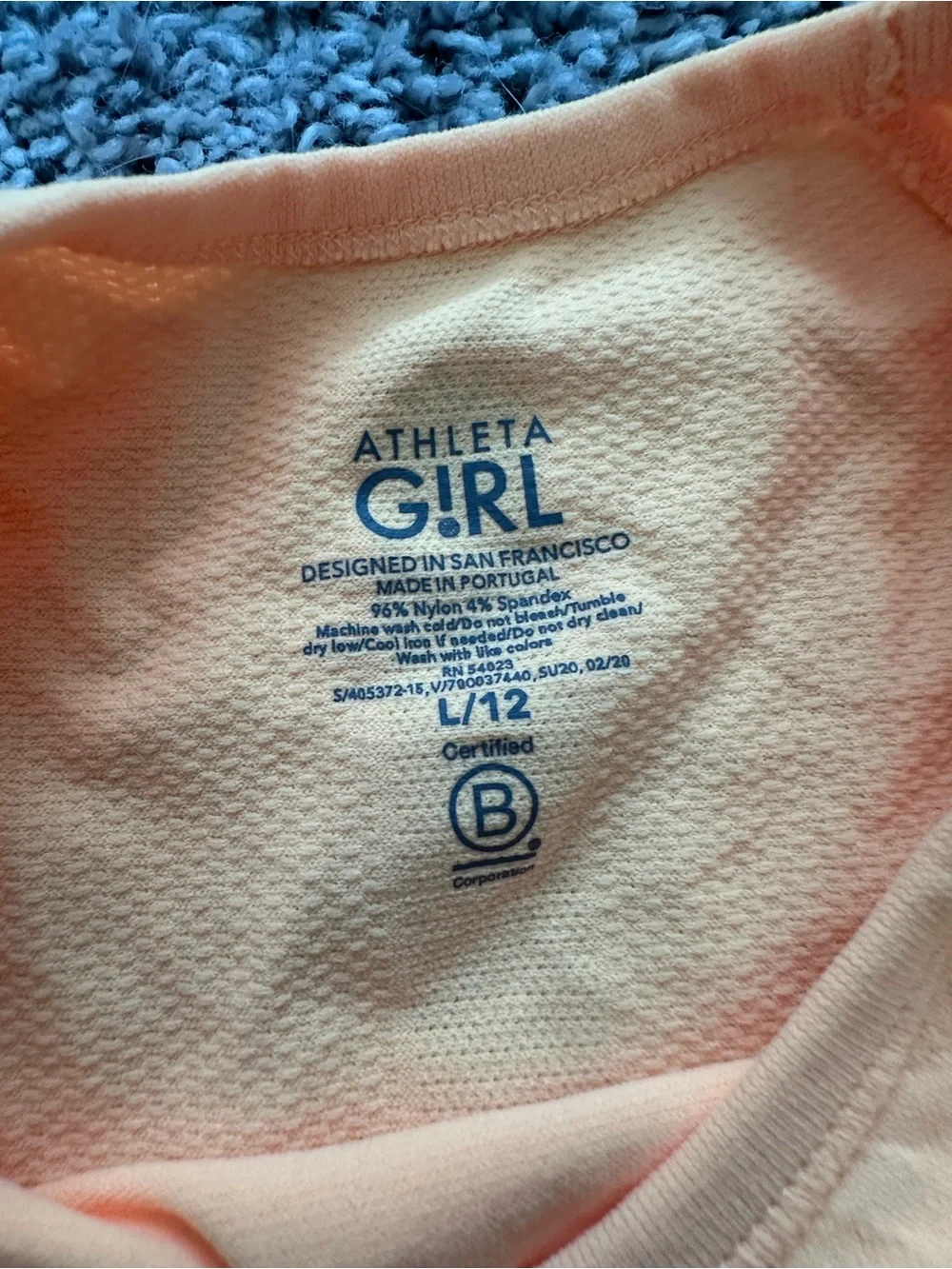 Athleta Girl Short Sleeve Tee Bundle, Girls Size L/12 — Pink & Orange